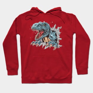 T Rex Blue Hoodie